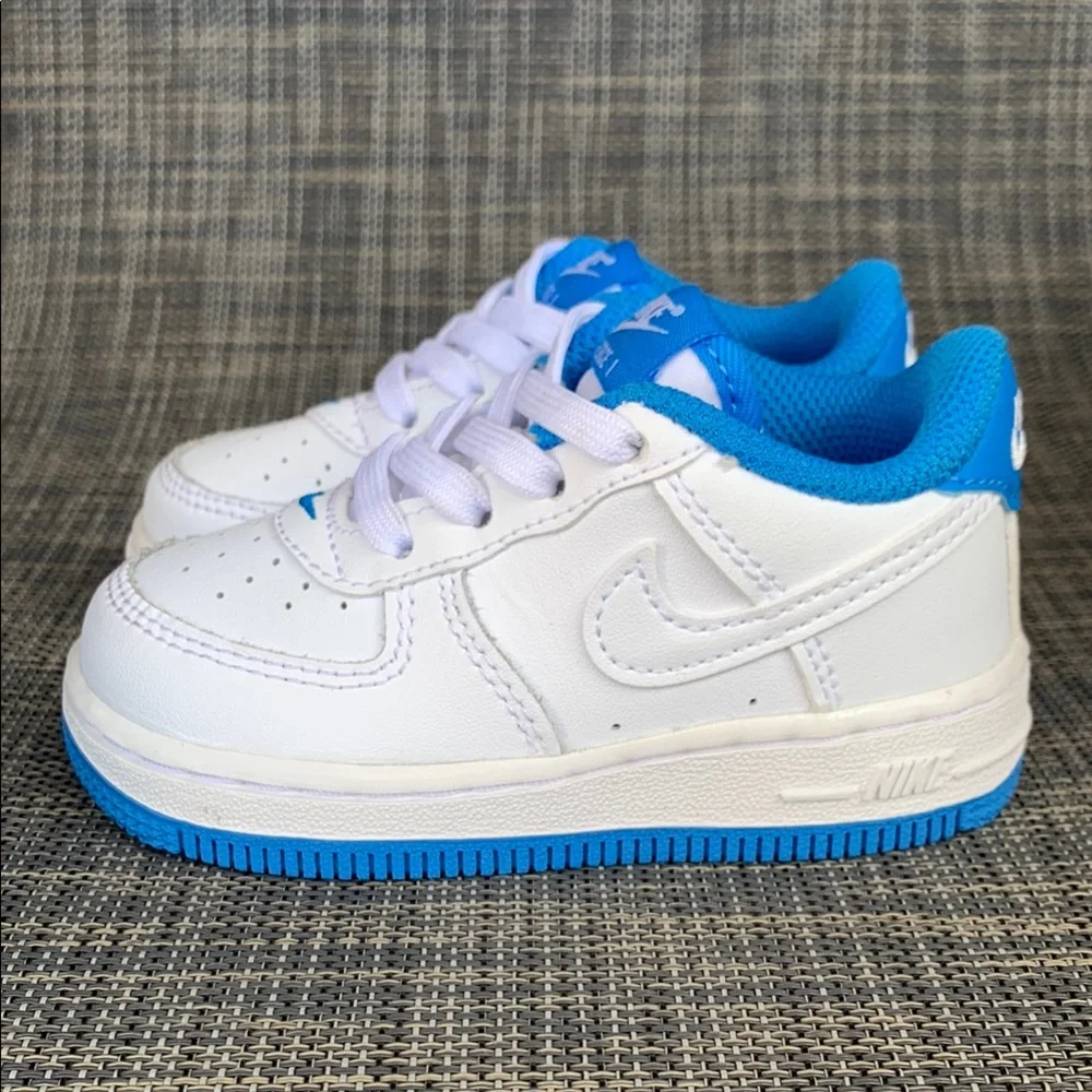 Nike Force 1 TD 'White Light Photo Blue' Sneakers Shoes unisex infant size 6